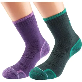 1000 Mile Walking Twin Pack Womens Socks - Purple 1000 Mile Walking Twin Pack Womens Socks - Purple