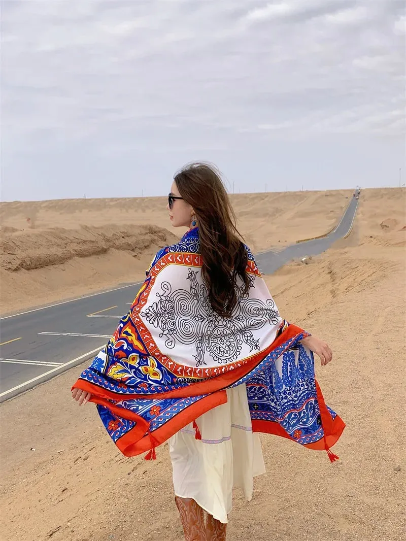 17 Styles 90x180cm Travel Beach Sunscreen Scarve Bikini Large Shawl Sarong Wrap Scarf Women Brazilian Swimsuit Bathing Cover-ups
