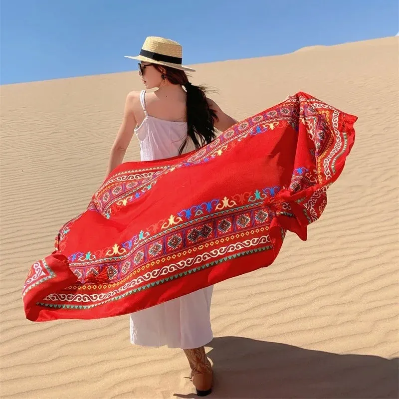 17 Styles 90x180cm Travel Beach Sunscreen Scarve Bikini Large Shawl Sarong Wrap Scarf Women Brazilian Swimsuit Bathing Cover-ups