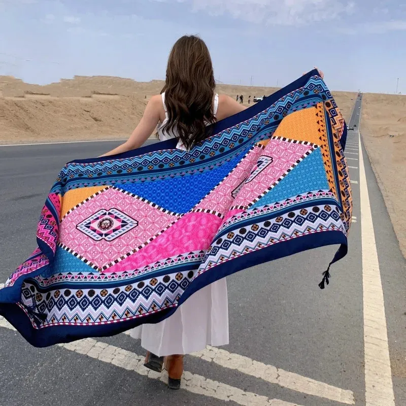 17 Styles 90x180cm Travel Beach Sunscreen Scarve Bikini Large Shawl Sarong Wrap Scarf Women Brazilian Swimsuit Bathing Cover-ups