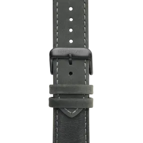 22mm Leather Dark Gray Gunmetal 22mm Leather Dark Gray Gunmetal