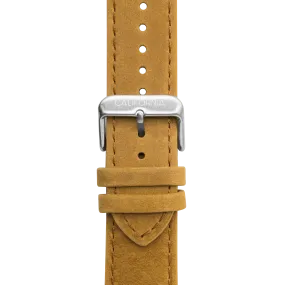 22mm Leather Tan Silver