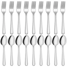 24-piece Forks and Spoons Silverware Set, Unokit Food Grade Stainless Steel Flatware Cutlery Set for Home, Kitchen and Restaurant, 12 Dinner Forks and 12 Dinner Spoons, Mirror Polished&Dishwasher Safe 24-piece Forks and Spoons Silverware Set, Unokit Food Grade Stainless Steel Flatware Cutlery Set for Home, Kitchen and Restaurant, 12 Dinner Forks and 12 Dinner Spoons, Mirror Polished&Dishwasher Safe
