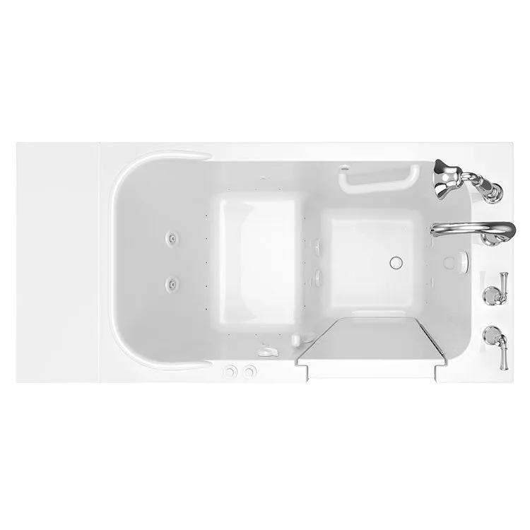 2848 Series 28"W x 48"L Gelcoat Walk-In Combination Bathtub with Right-Hand Drain/Faucet