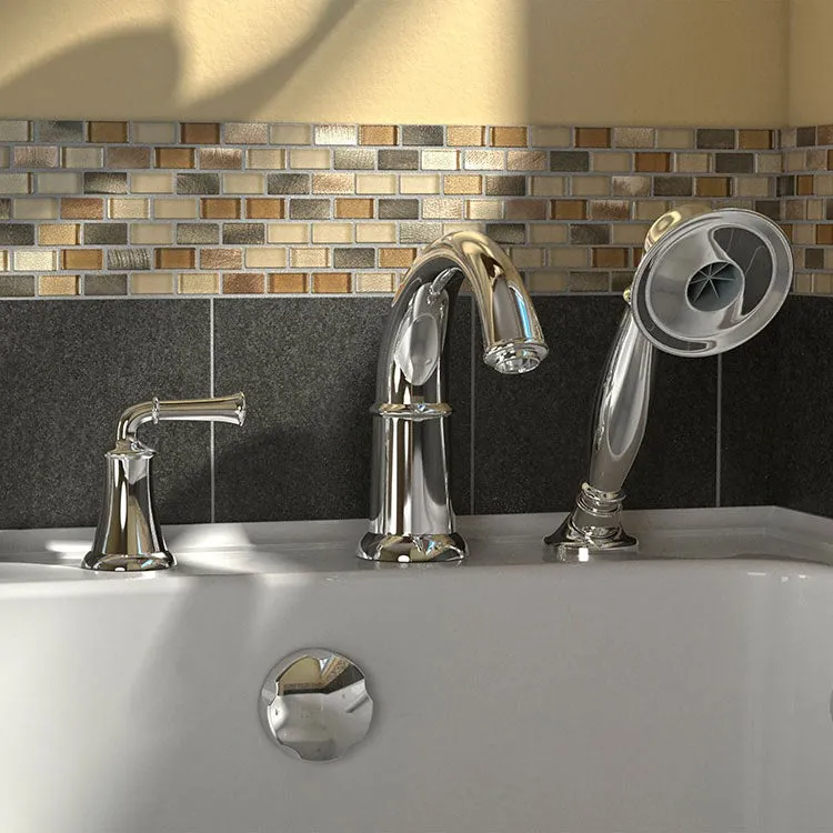 2848 Series 28"W x 48"L Gelcoat Walk-In Combination Bathtub with Right-Hand Drain/Faucet