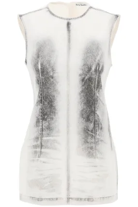 ACNE STUDIOS mini denim dress with pigmented pattern ACNE STUDIOS mini denim dress with pigmented pattern