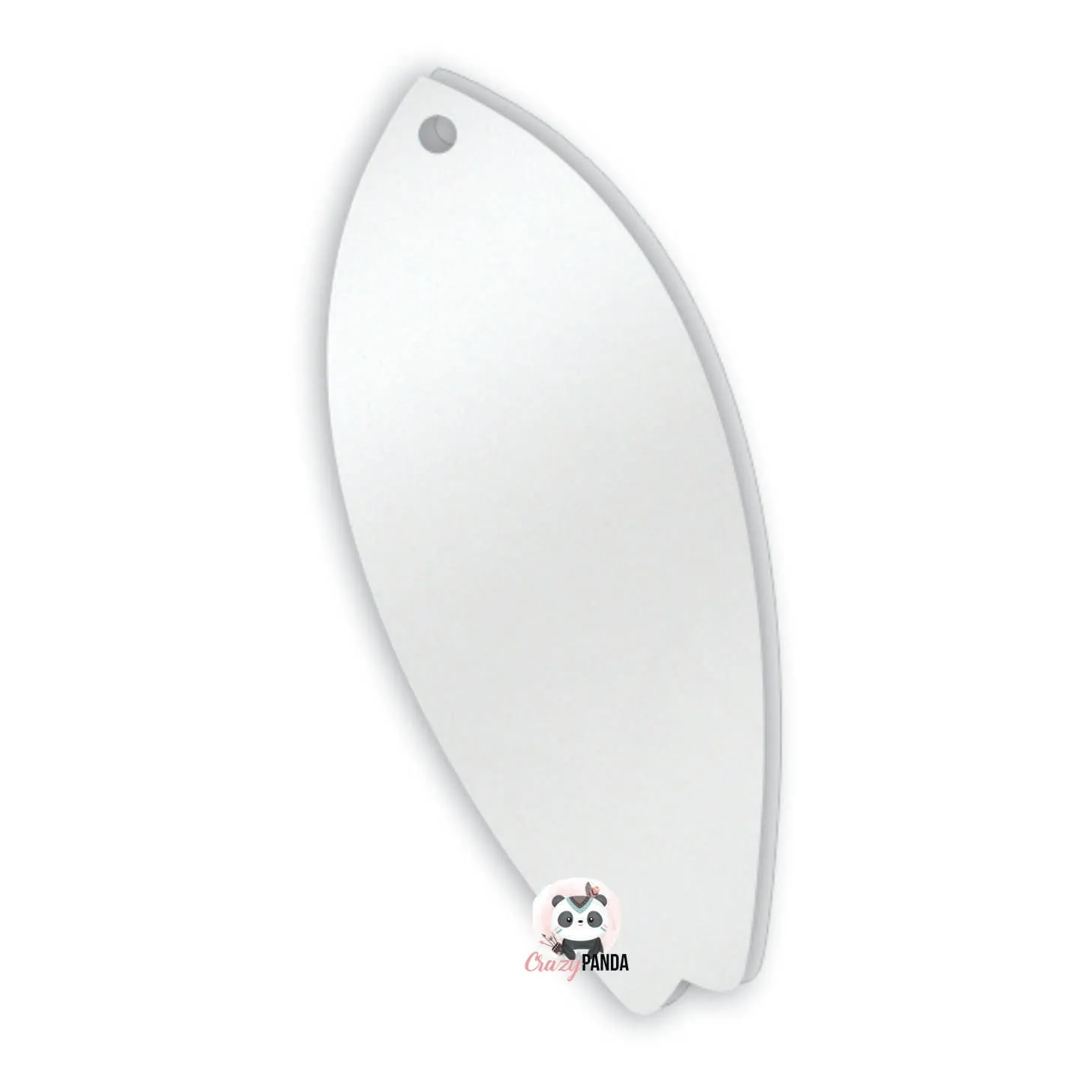 Acrylic Blank Clear Surf Board 75x30x1.5mm