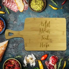 Add Your Own Message Rectangle Bamboo Serving Board Add Your Own Message Rectangle Bamboo Serving Board
