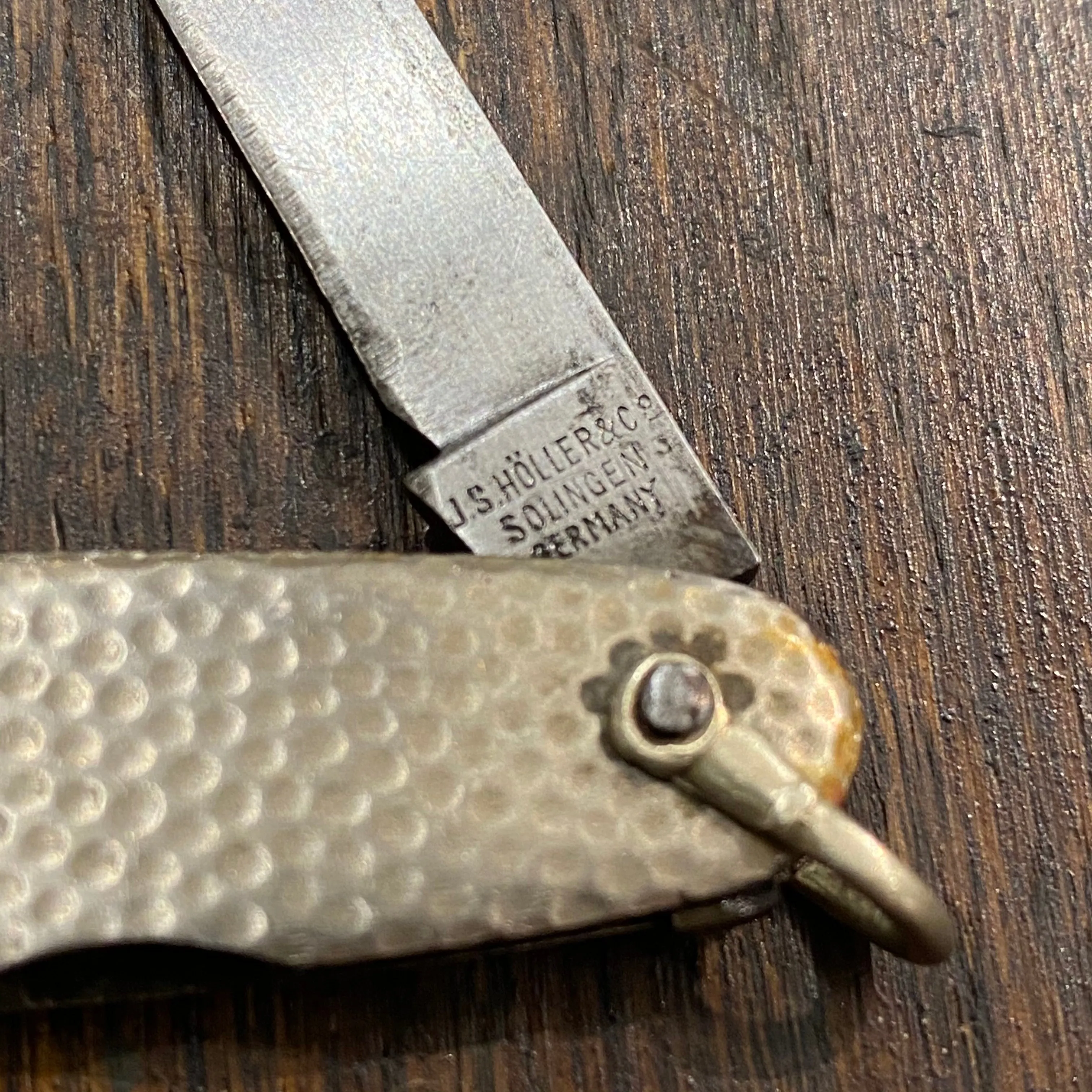 Adolf Blaich SF 2 7/8” Lobster Pen Knife Shriners Nickel Hafts 1895-1906