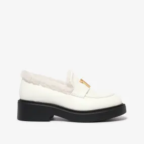Agrippina | Women's leather moccasin with fur Agrippina | Women's leather moccasin with fur