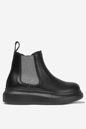 Alexander McQueen Girls Leather Chelsea Boots Alexander McQueen Girls Leather Chelsea Boots