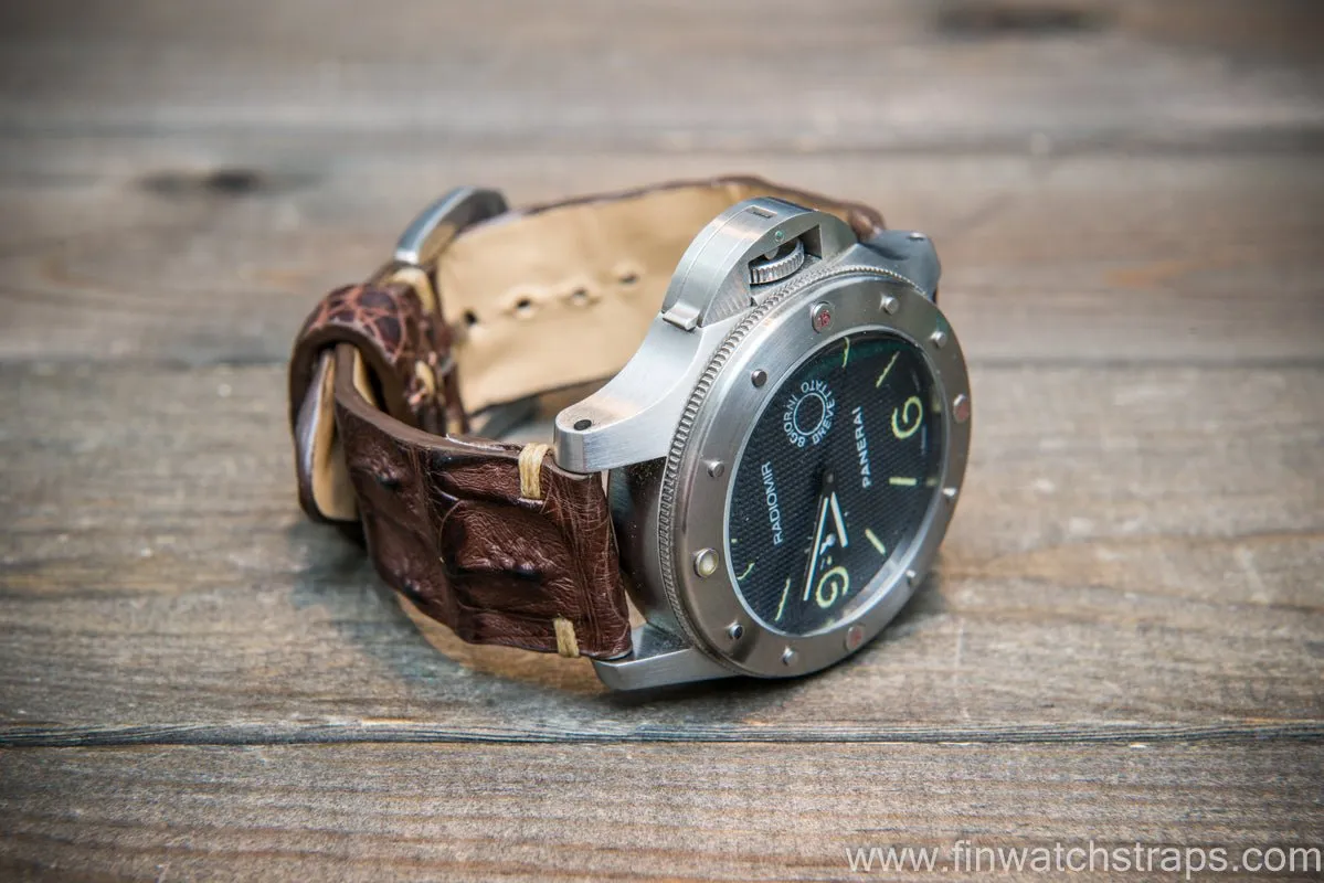 Alligator hornback watch strap, handmade in Finland