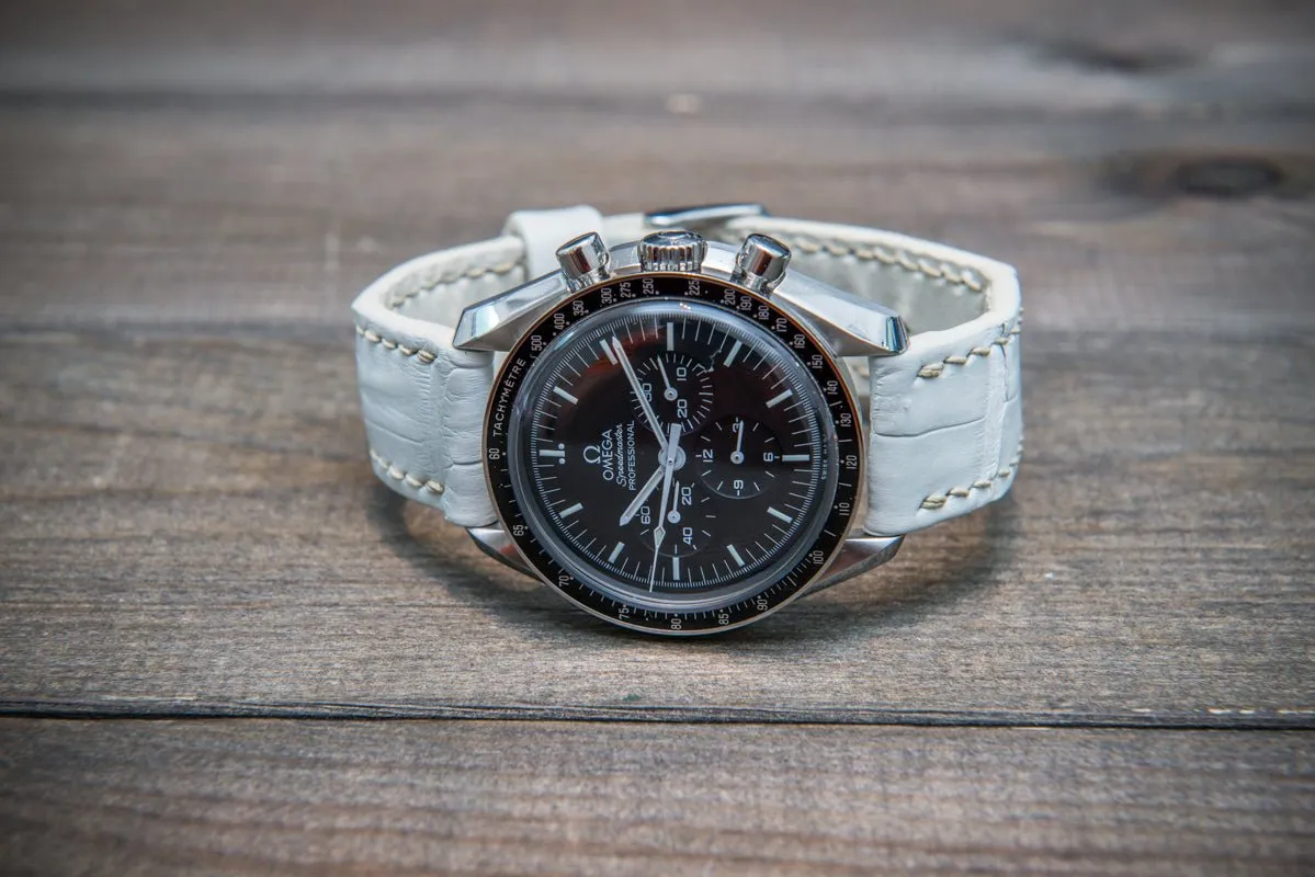 Alligator natural white, handmade in Finland