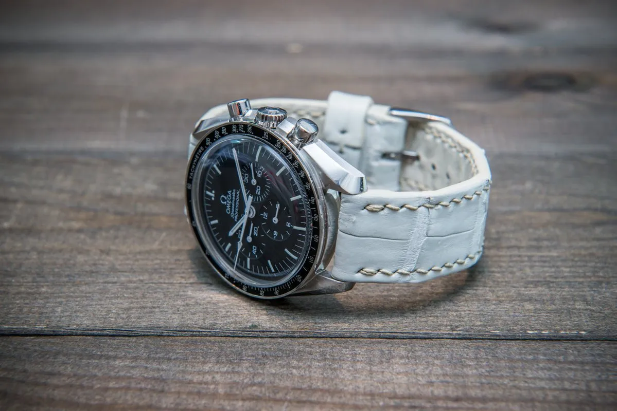 Alligator natural white, handmade in Finland