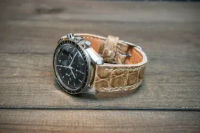 Alligator watch strap (beige), handmade in Finland Alligator watch strap (beige), handmade in Finland