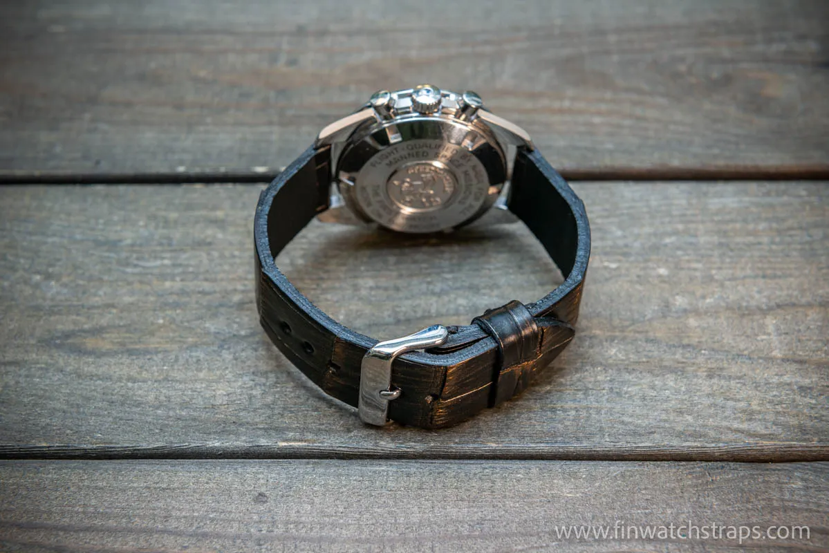 Alligator watch strap, French Croco, Bronze color, handmade in Finland, 10-26 mm. Limited edition.