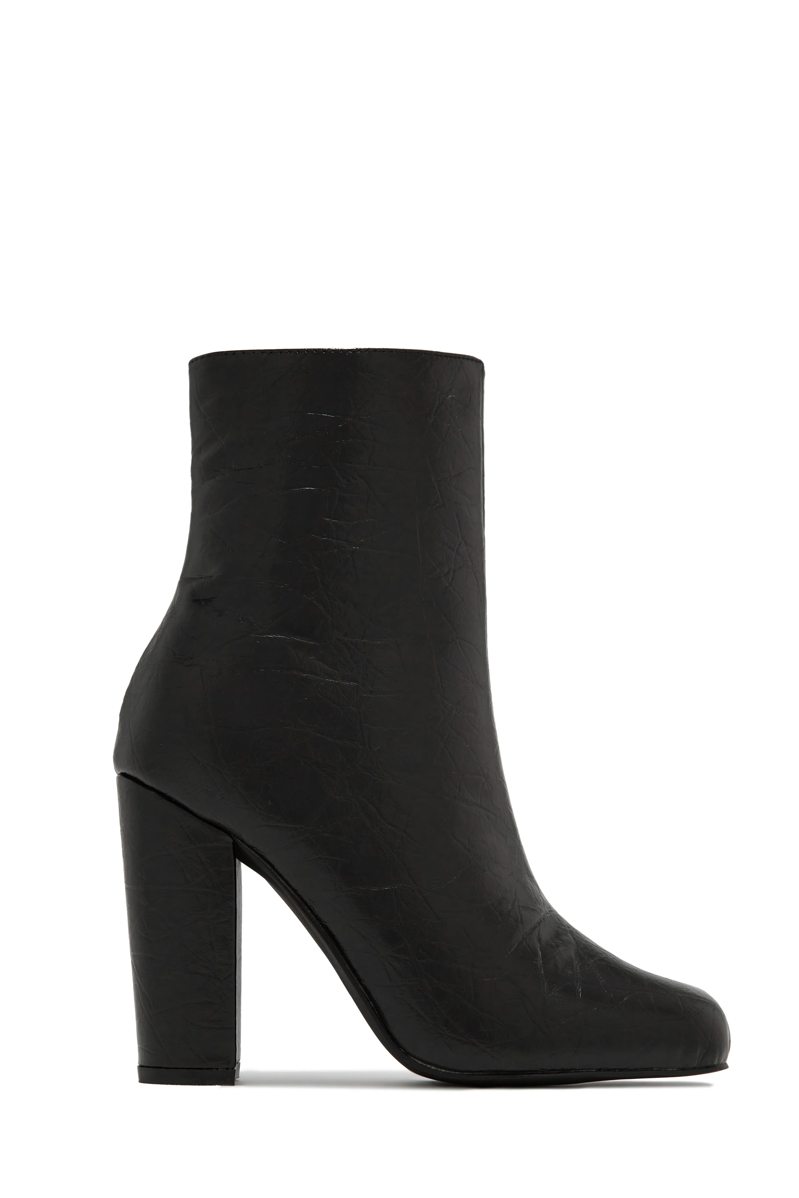 Alura Toe Split Block Heel Ankle Boots - Gold