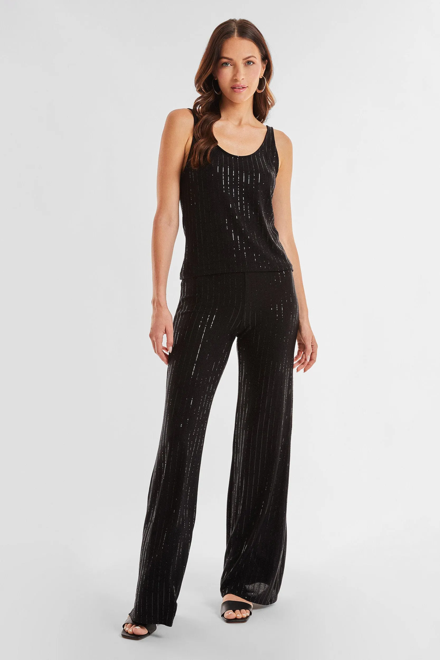 Amalfi Embellished Tank - Black