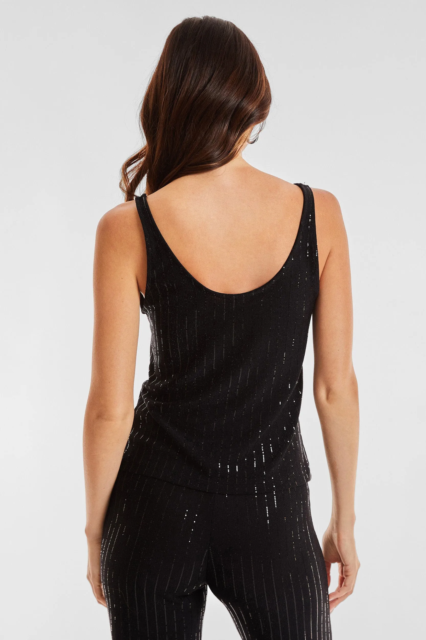 Amalfi Embellished Tank - Black