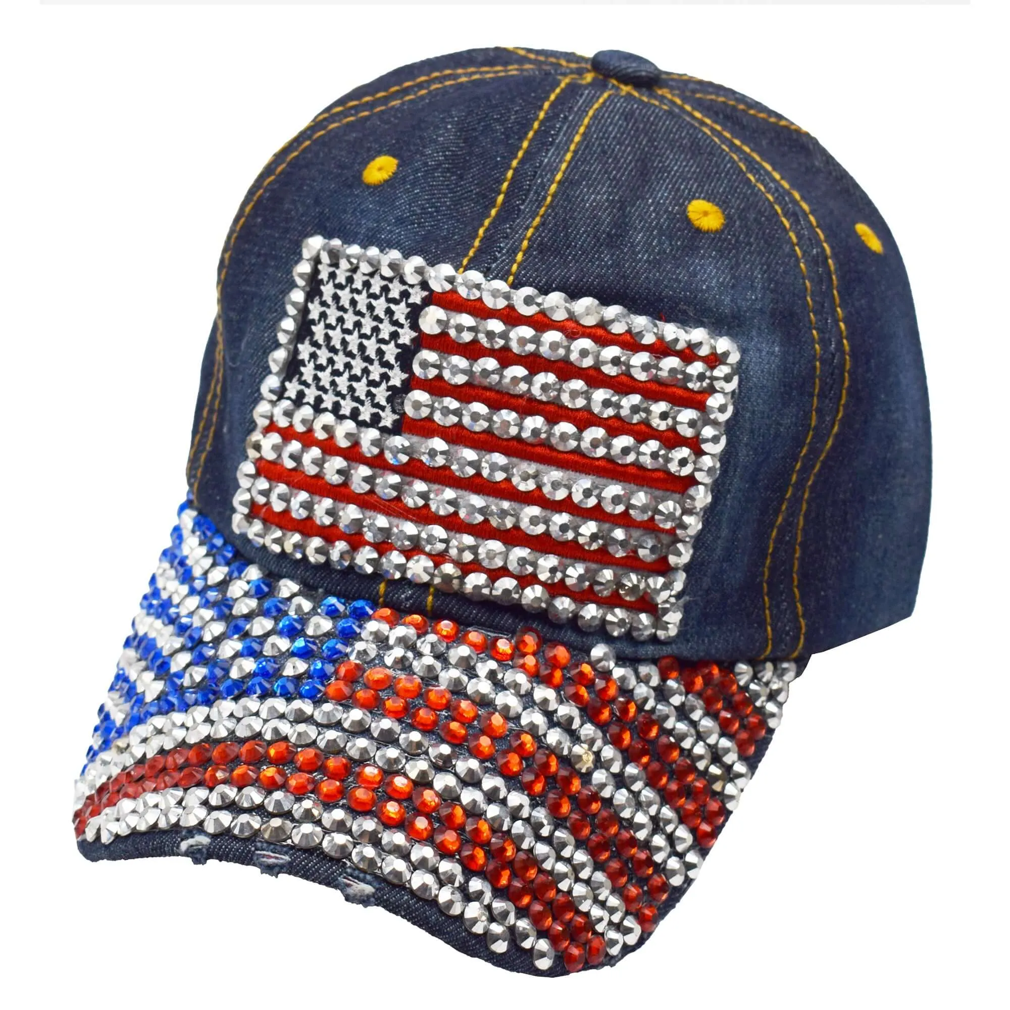 American Flag Bling Hat