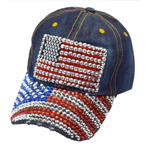 American Flag Bling Hat American Flag Bling Hat