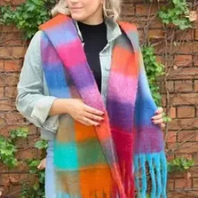 Aniston Bright Plaid Scarf Aniston Bright Plaid Scarf