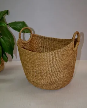 Antique Water Hyacinth Laundry & Storage Basket Antique Water Hyacinth Laundry & Storage Basket