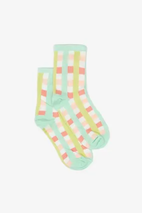 ANTLER sock Mint Checkered Sock ANTLER sock Mint Checkered Sock