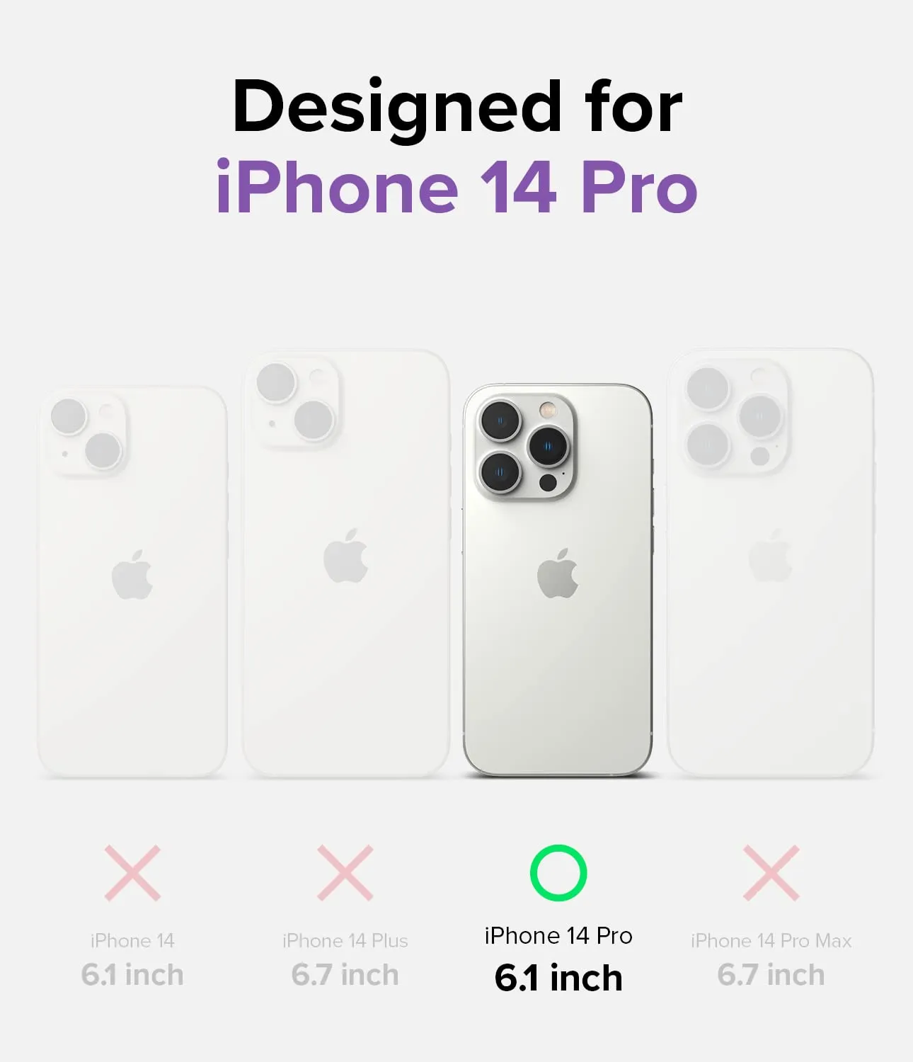 Apple iPhone 14 Pro Back Cover Case | Fusion - Matte Clear