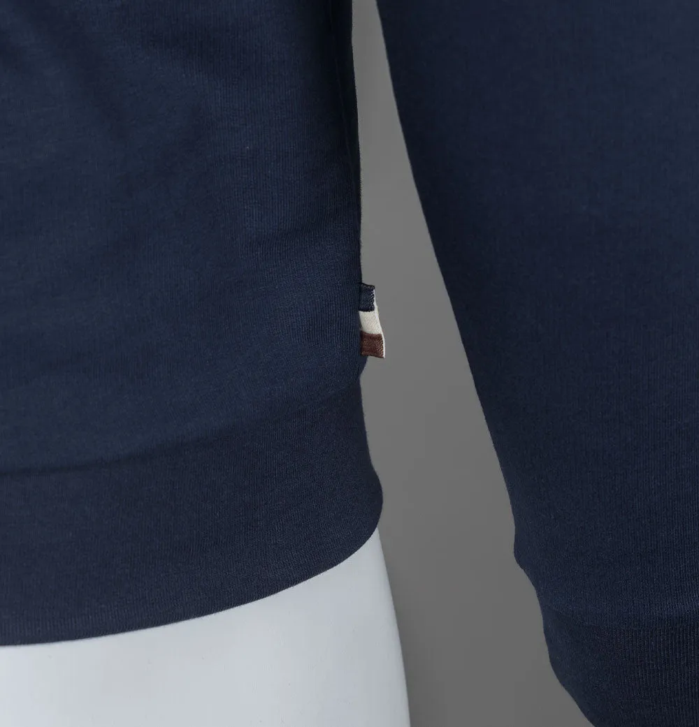 Aquascutum Club Check Patch Sweatshirt Navy
