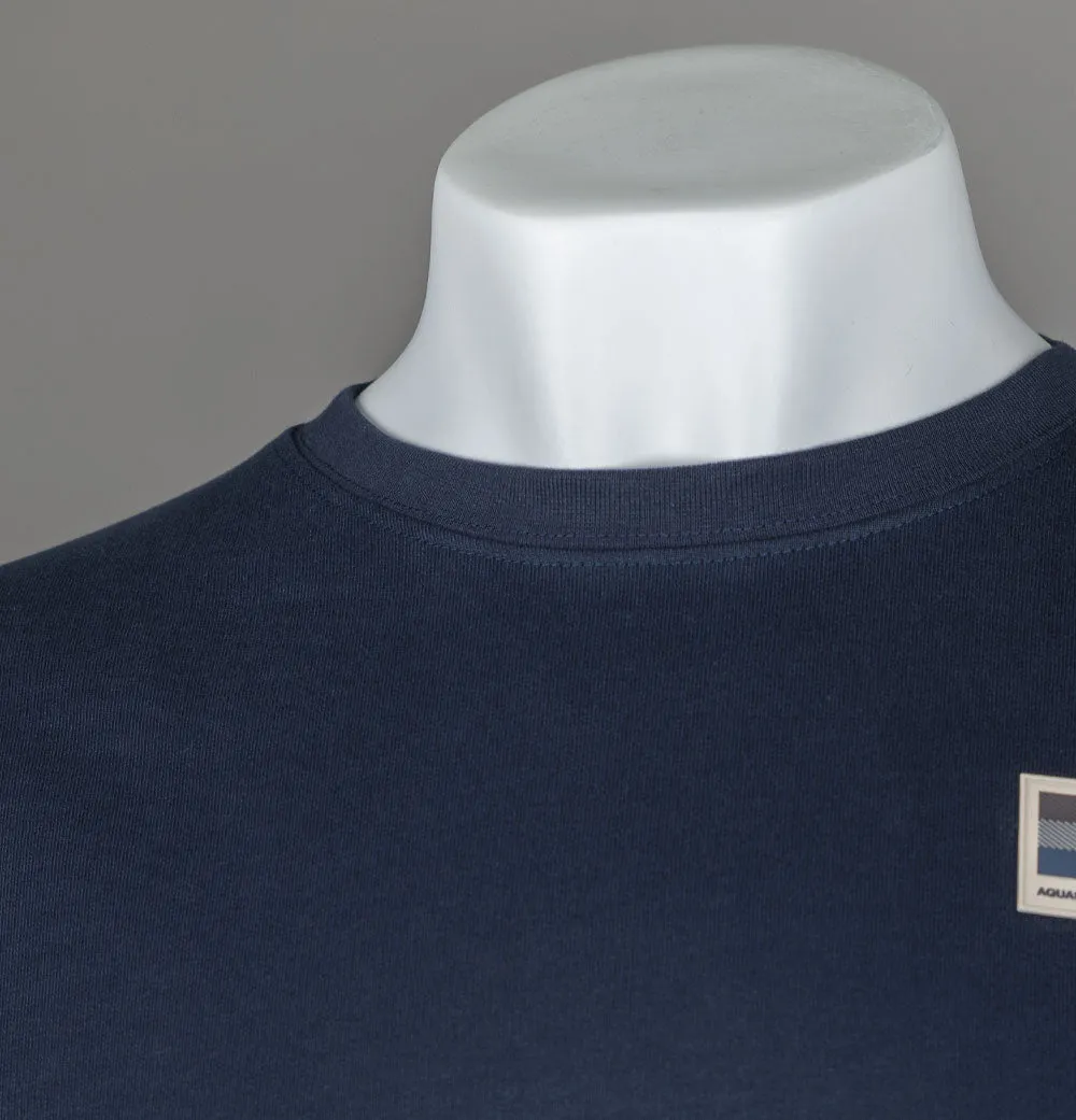 Aquascutum Club Check Patch Sweatshirt Navy