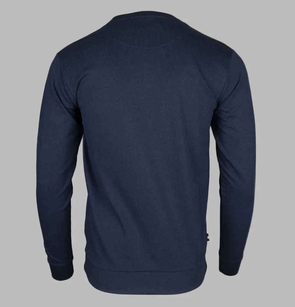 Aquascutum Club Check Patch Sweatshirt Navy
