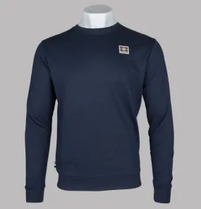 Aquascutum Club Check Patch Sweatshirt Navy Aquascutum Club Check Patch Sweatshirt Navy