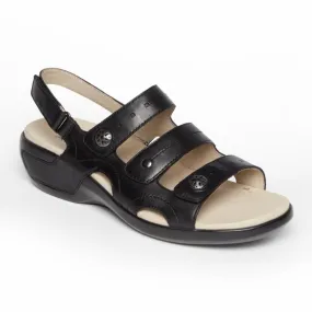 Aravon POWER COMFORT SANDALS THREE STRAP BLACK/LEATHER Aravon POWER COMFORT SANDALS THREE STRAP BLACK/LEATHER