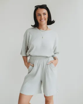 Audrey Textured Jersey Shorts Audrey Textured Jersey Shorts