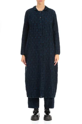 Balloon Navy Textured Linen Jacket Dress Balloon Navy Textured Linen Jacket Dress