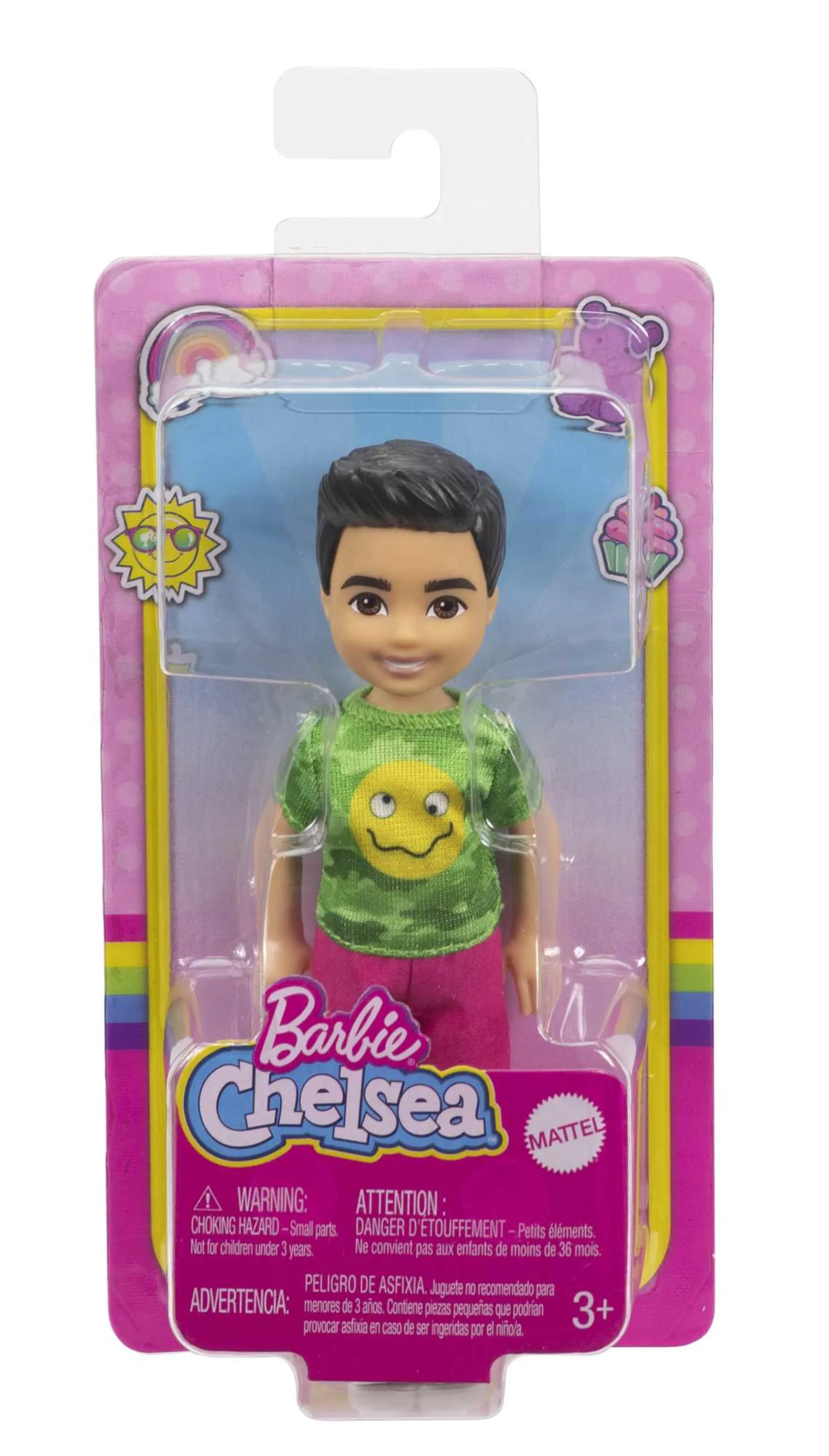 Barbie Chelsea Boy Doll (6-Inch Brunette) Wearing Camo T-Shirt