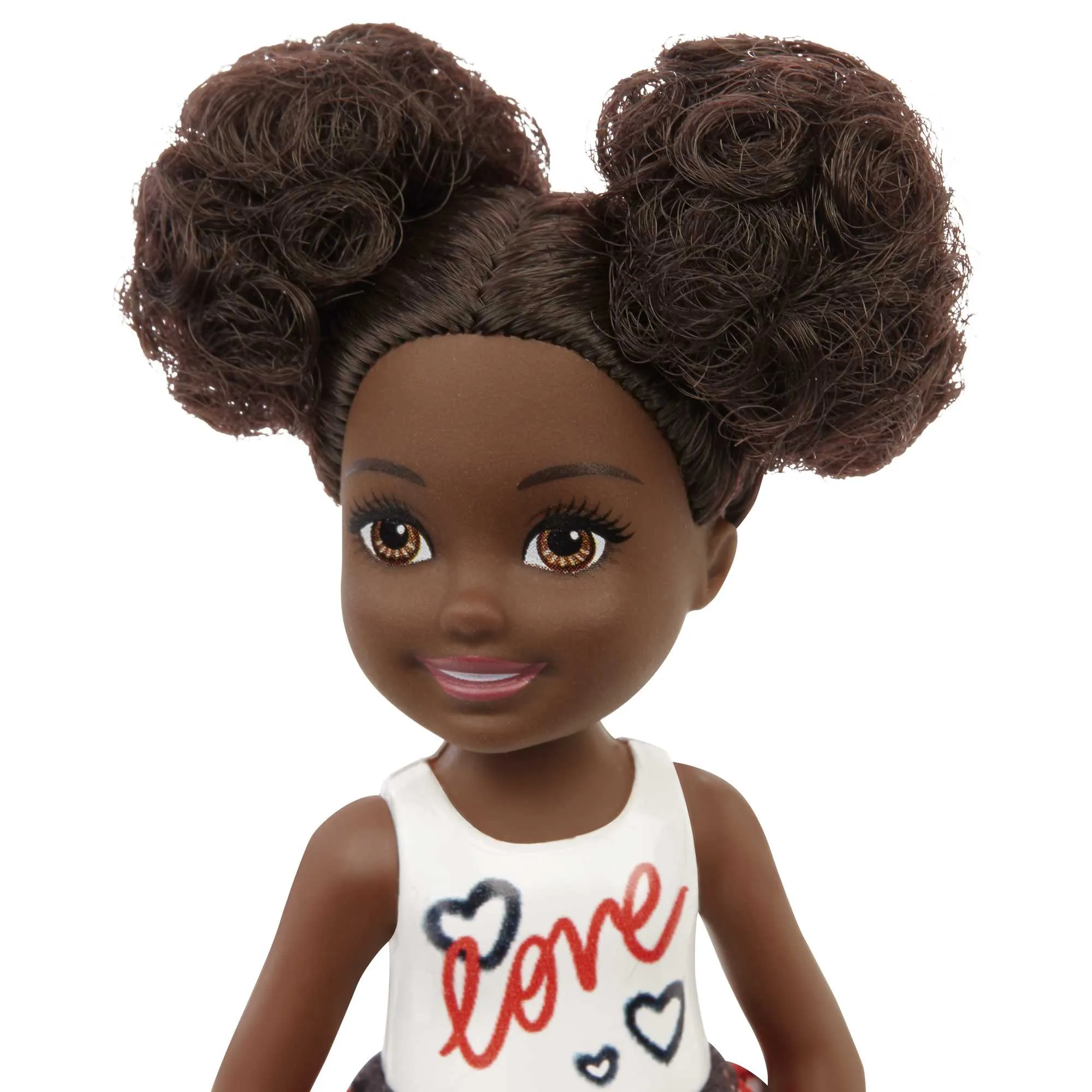 Barbie Chelsea Doll (6-Inch Brunette) Wearing Skirt With Heart Print