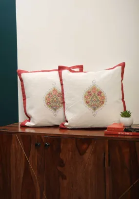 Beach Sand Hand Block Print Cotton Cushion Cover Beach Sand Hand Block Print Cotton Cushion Cover