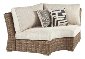 Beachcroft - Beige - Curved Corner Chair W/Cushion Beachcroft - Beige - Curved Corner Chair W/Cushion