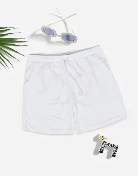 Bermuda Style Premium Summer Short for Boys with Side Pockets-White Bermuda Style Premium Summer Short for Boys with Side Pockets-White
