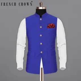 Biscay Blue Super Soft Nehru Jacket Biscay Blue Super Soft Nehru Jacket