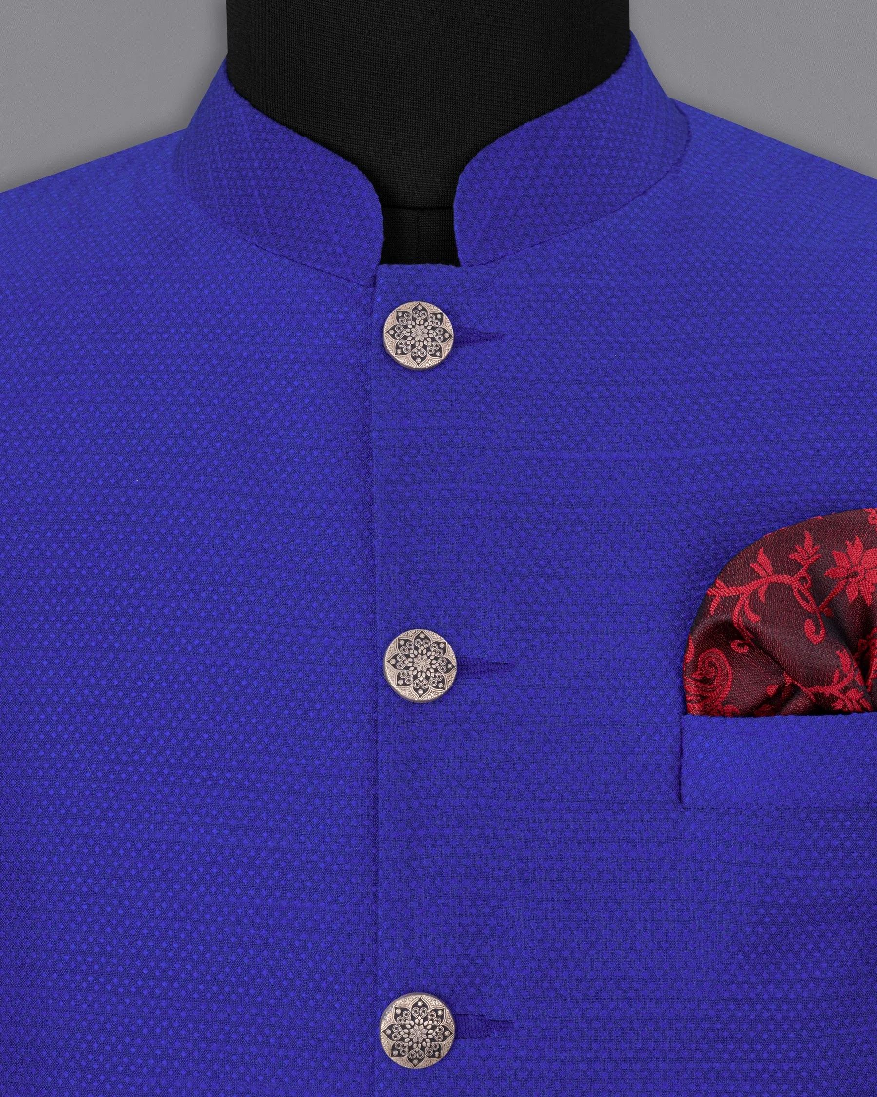 Biscay Blue Super Soft Nehru Jacket