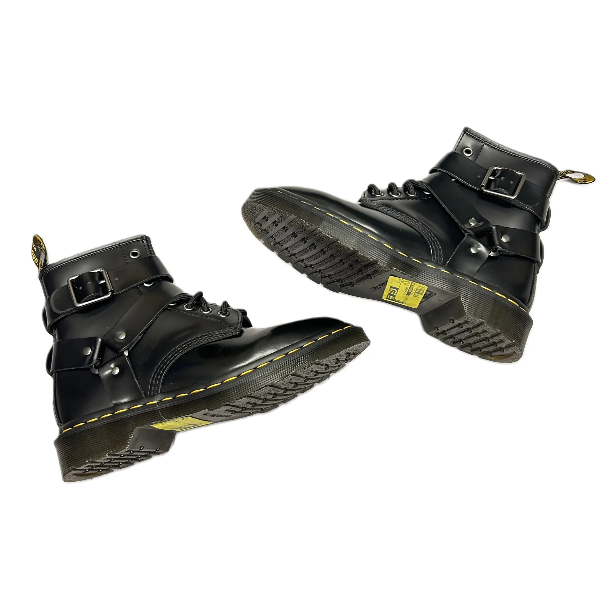 Black Boots Ankle Flats By Dr Martens, Size: 6
