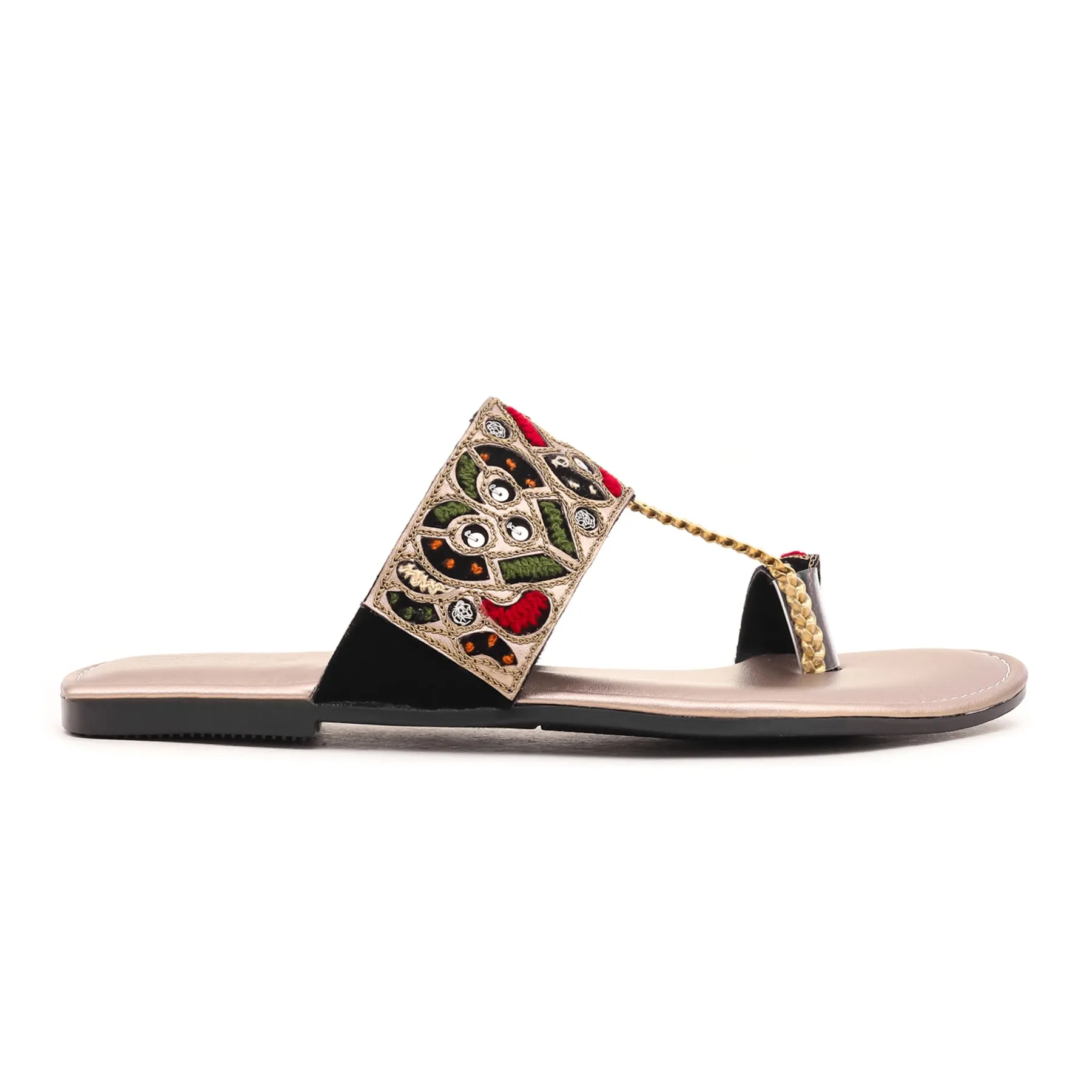 Black Ethnic Chappal EC0165