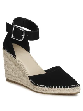 Black Micro Covered Jute Wedges Black Micro Covered Jute Wedges
