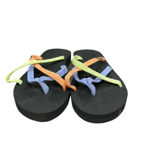Black Sandals Flats By Teva, Size: 9 Black Sandals Flats By Teva, Size: 9