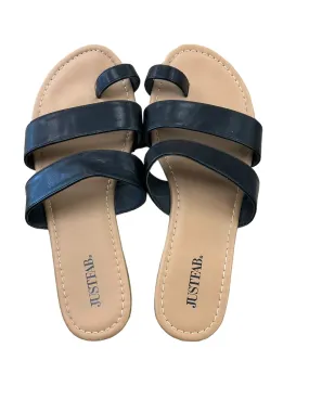 Black Sandals Flats Just Fab, Size 7.5 Black Sandals Flats Just Fab, Size 7.5