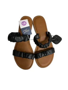 Black Sandals Flats Universal Thread, Size 6.5 Black Sandals Flats Universal Thread, Size 6.5