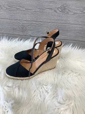 Black Sandals Heels Wedge Time And Tru, Size 7 Black Sandals Heels Wedge Time And Tru, Size 7